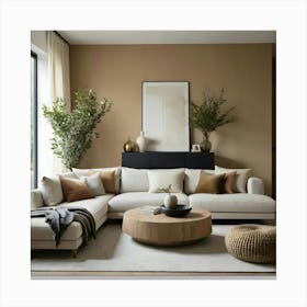 Modern Living Room 55 Canvas Print