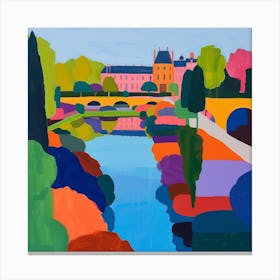 Colourful Gardens Palace Of Fontainebleau Gardens France 3 Canvas Print