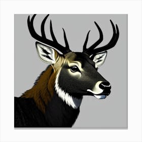 Deer Head Canvas Print