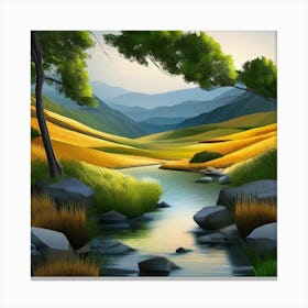 Landscape Painting 64 Canvas Print