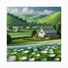 House In The Countryside Canvas Print