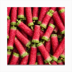 Rhubarb As A Background (11) Canvas Print