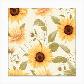 Pastel Sunflowers Canvas Print