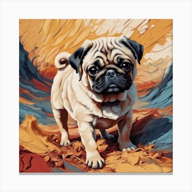 Pug Painting 1 Canvas Print