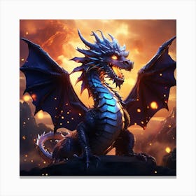 Dragon In The Sky Canvas Print