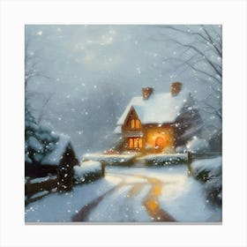 Winter's Night 1 Canvas Print