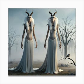 Snow Woman Canvas Print