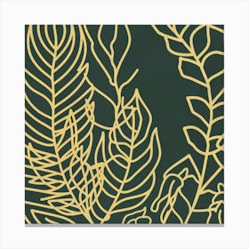 Gold Leaf Wallpaper Canvas Print