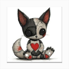 Little Fox With A Heart Lienzo