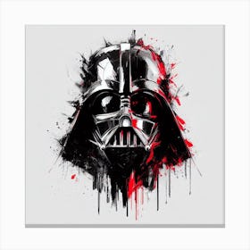 Darth Vader Star Wars Paint Dripping Art Print Canvas Print