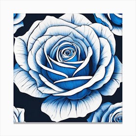 Blue Roses 7 Canvas Print