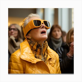 Woman Wearing Sunglasses Canvas Print