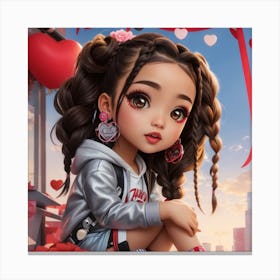 Valentine Girl Canvas Print