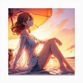 Nami looking in the distance Canvas Print