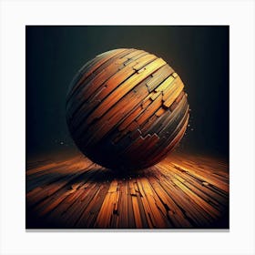 Sphere Of Wood Canvas Print