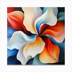 Abstract Flower Painting Canvas Print