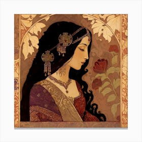 Woman With Long Hair Canvas Print