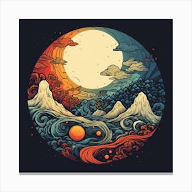 Moon In The Sky Canvas Print