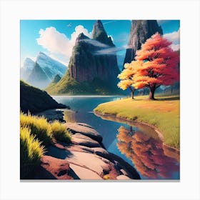 Landscape Painting 84 Canvas Print