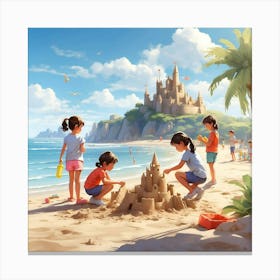 Sand Castle 1 Canvas Print