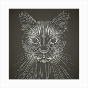 Cat Head Vector Illustration Canvas Print