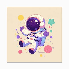 Astronaut In Space 10 Canvas Print