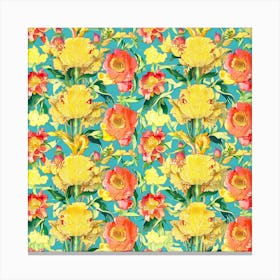 Yellow And Orange Flowers Canvas Print