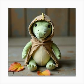 Flux Dev A Vintageinspired Plush Crocodile Doll With A Soft Pa 1 Leinwandbilder