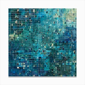 Blue Mosaic Canvas Print