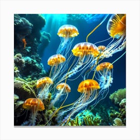 Jellyfishes 3 Canvas Print