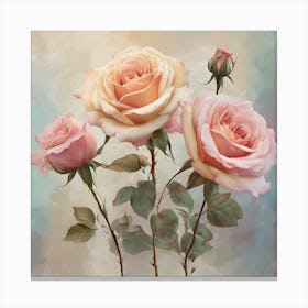 Three Roses Canvas Print Canvas Print