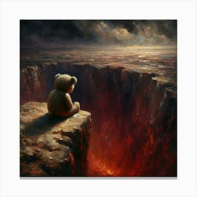 Teddy Bear In The Abyss Canvas Print