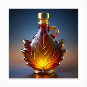 Maple Syrup Bottle Shaped Like A Maple Leaf 1 Canvas Print