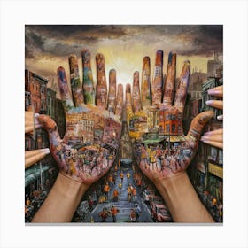 Hands Of The City Canvas Print