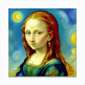 Mona Lisa as a Young Woman A Classic Twist Canvas Print