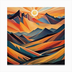 Sunset In The Mountains 2 Canvas Print