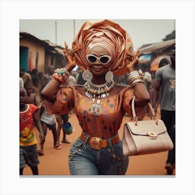 A middle aged African stylish baddie Canvas Print