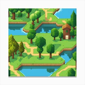 Pixel Art 17 Canvas Print