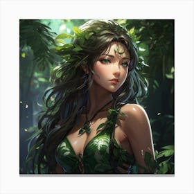 Girl In The Forest 1 Canvas Print