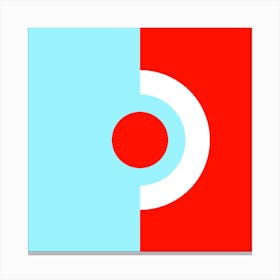 Red And Blue Circle Canvas Print