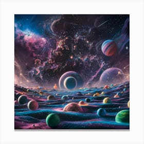 Planets In Space 1 Canvas Print