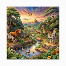 Beautiful Jungle Canvas Print