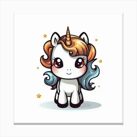 Cute Unicorn 757 Canvas Print