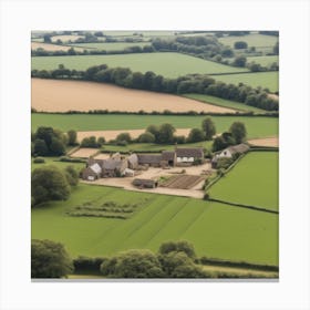 Aerial View Of Farmland 8 Canvas Print