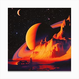 Alien Landscape Square Canvas Print