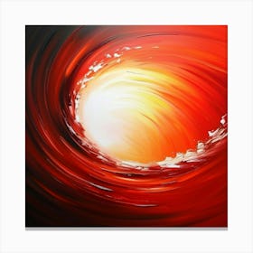 Abstract Red Swirl Painting Canvas Print