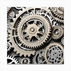 Gears And Gears 13 Canvas Print