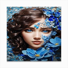 A Picture Of A Beautiful Womans Face Emerging F 3 Canvas Print