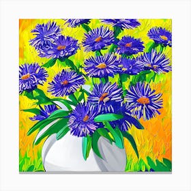 Aster Flowers 18 Canvas Print