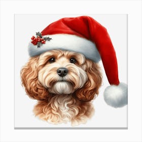 Santa Claus Dog Stampe su tela